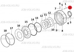 Сальник стояночного тормоза  [ VOE 12743137  ] для грейдера VOLVO G930, G940, G946, G960